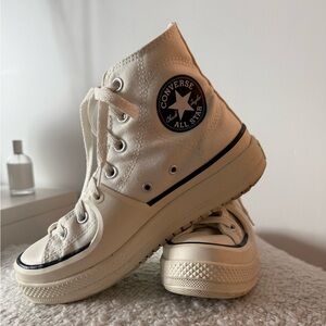 Converse High Top Sneakers - Cream and Black